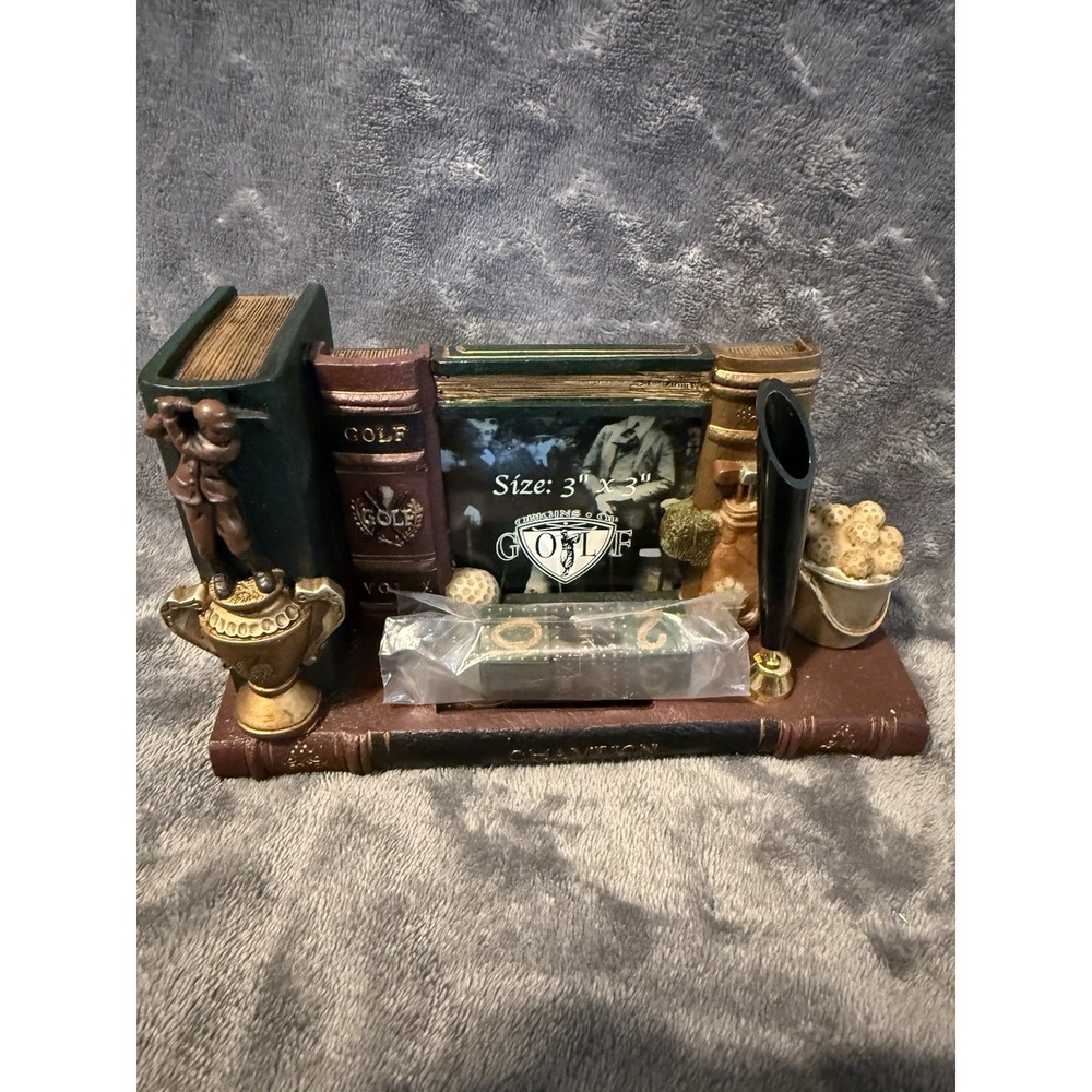 VINTAGE LOOK GOLF DESK Calendar Numbers & PHOTO FRAME  SPORTS